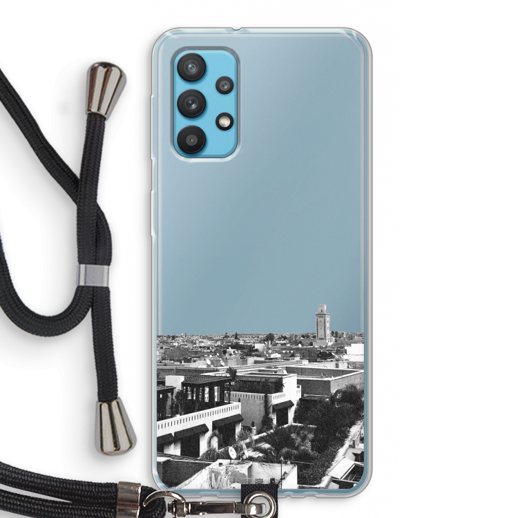 Marrakech Skyline : Samsung Galaxy A32 4G Transparant Hoesje met koord