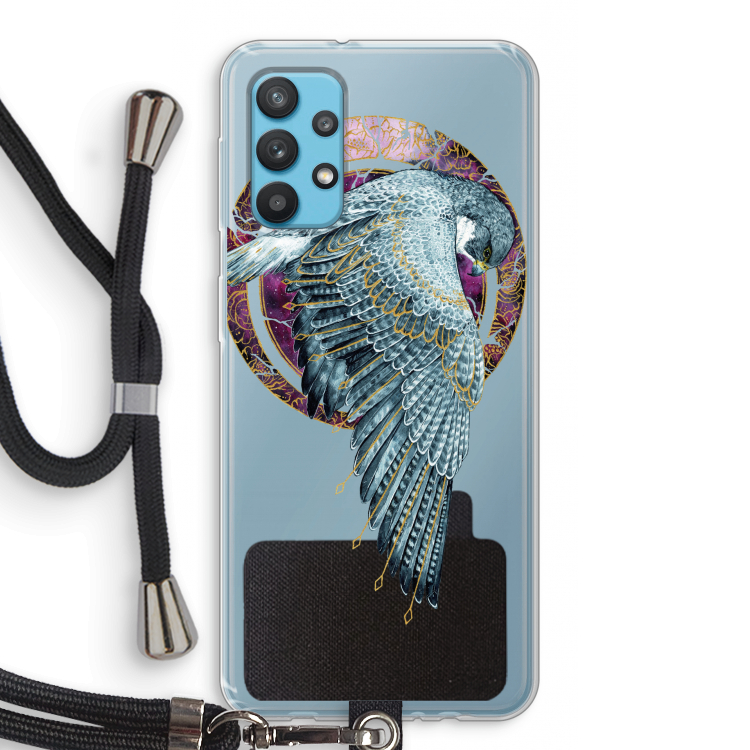 Golden Falcon: Samsung Galaxy A32 4G Transparant Hoesje met koord