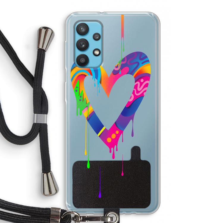 Melts My Heart: Samsung Galaxy A32 4G Transparant Hoesje met koord