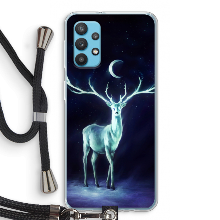 Nightbringer: Samsung Galaxy A32 4G Transparant Hoesje met koord
