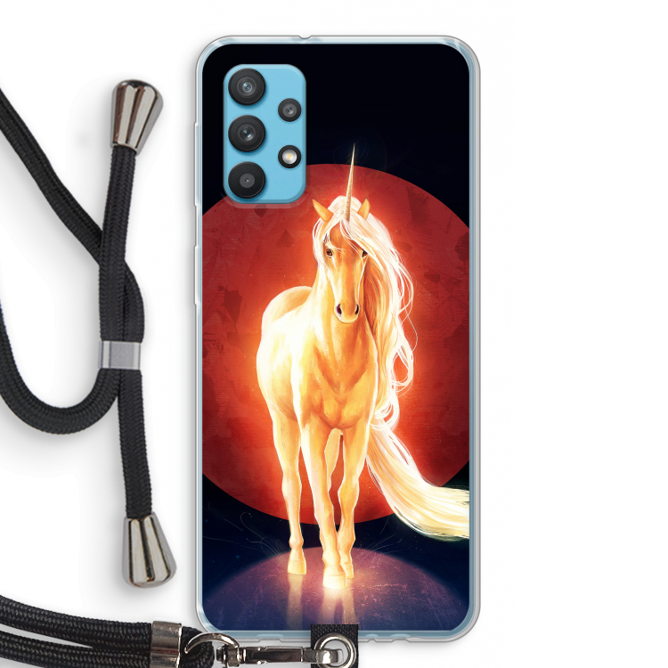 Last Unicorn: Samsung Galaxy A32 4G Transparant Hoesje met koord
