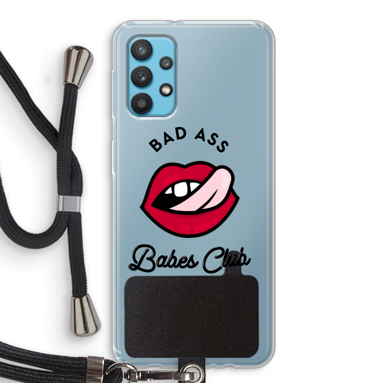 Badass Babes Club: Samsung Galaxy A32 4G Transparant Hoesje met koord