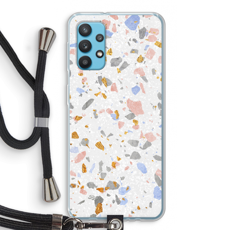 Terrazzo N°8: Samsung Galaxy A32 4G Transparant Hoesje met koord