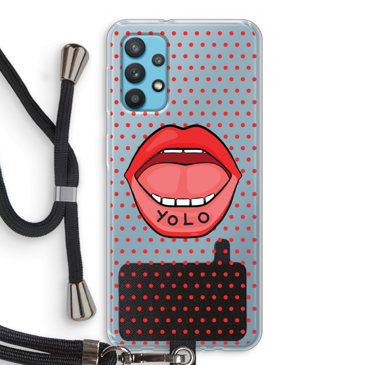 Yolo Denise: Samsung Galaxy A32 4G Transparant Hoesje met koord