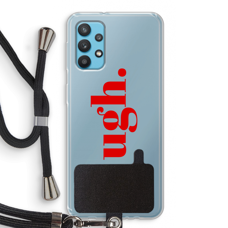 Ugh: Samsung Galaxy A32 4G Transparant Hoesje met koord