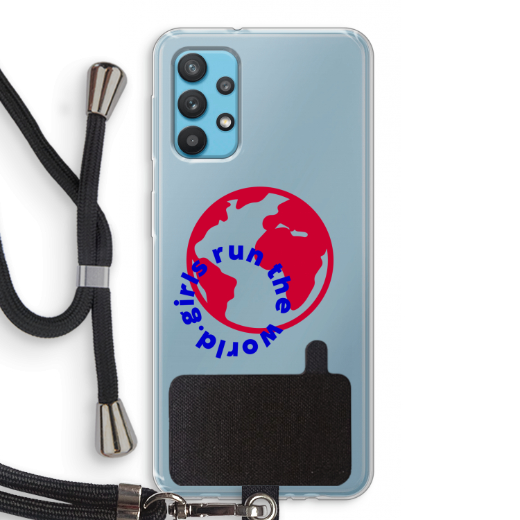 Run The World: Samsung Galaxy A32 4G Transparant Hoesje met koord
