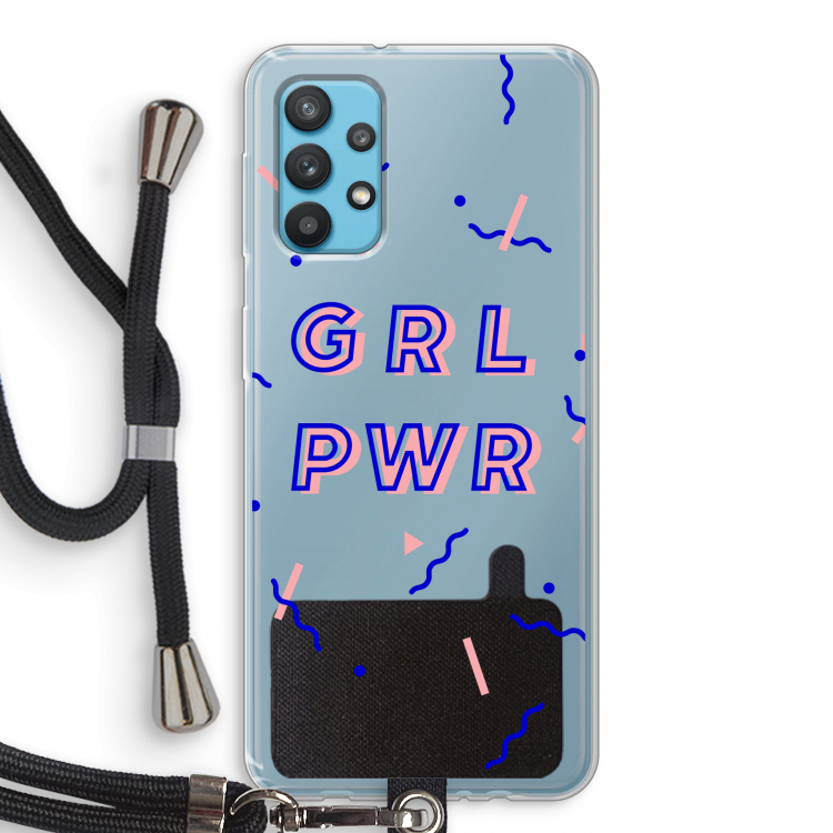 GRL PWR: Samsung Galaxy A32 4G Transparant Hoesje met koord