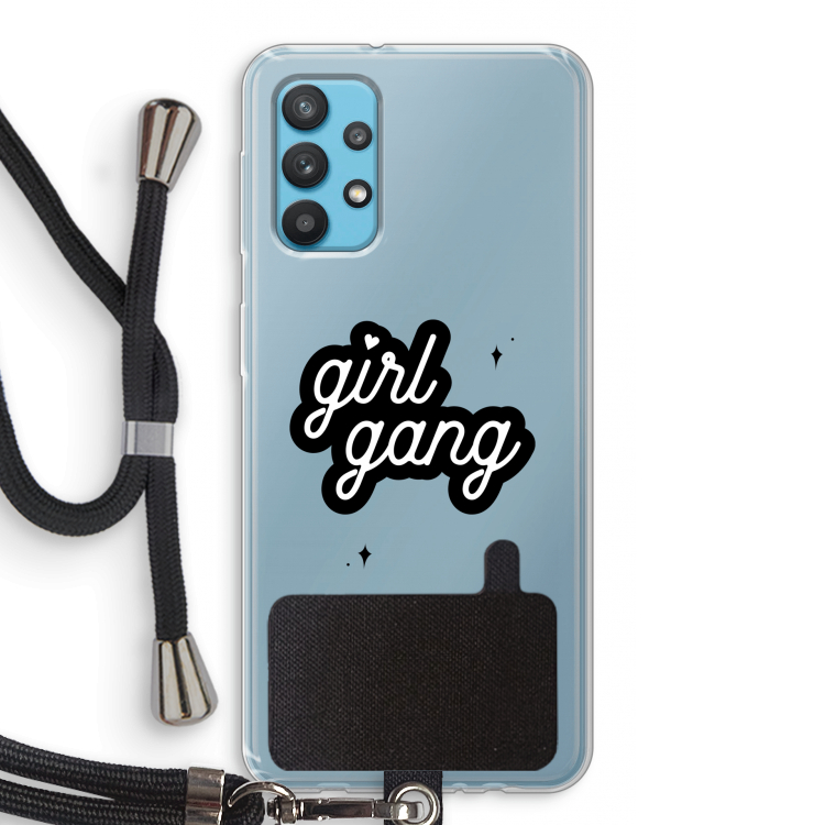 Girl Gang: Samsung Galaxy A32 4G Transparant Hoesje met koord
