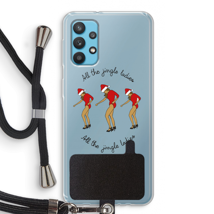 Jingle Ladies: Samsung Galaxy A32 4G Transparant Hoesje met koord