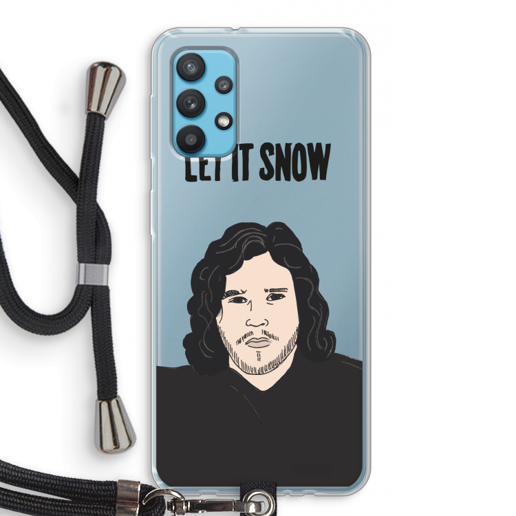 Let It Snow: Samsung Galaxy A32 4G Transparant Hoesje met koord