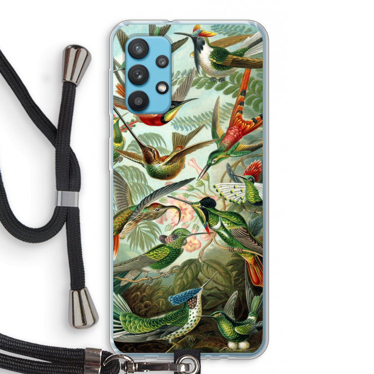 Haeckel Trochilidae: Samsung Galaxy A32 4G Transparant Hoesje met koord