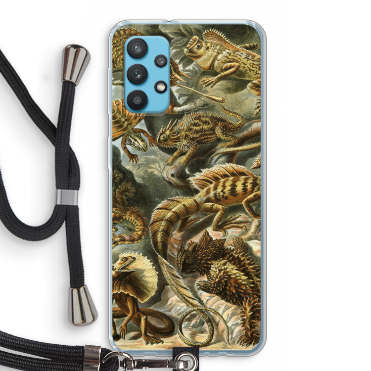 Haeckel Lacertilia: Samsung Galaxy A32 4G Transparant Hoesje met koord