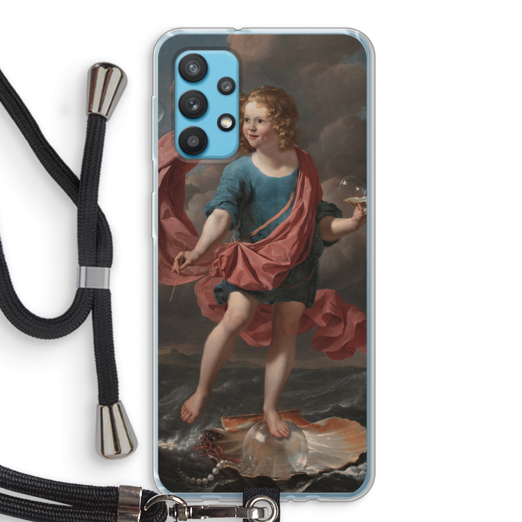 Soap Bubbles: Samsung Galaxy A32 4G Transparant Hoesje met koord