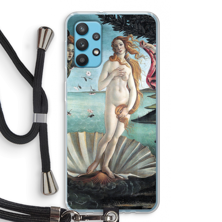 Birth Of Venus: Samsung Galaxy A32 4G Transparant Hoesje met koord