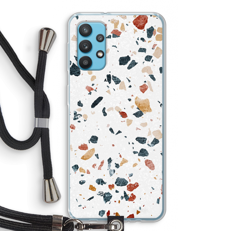 Terrazzo N°4: Samsung Galaxy A32 4G Transparant Hoesje met koord