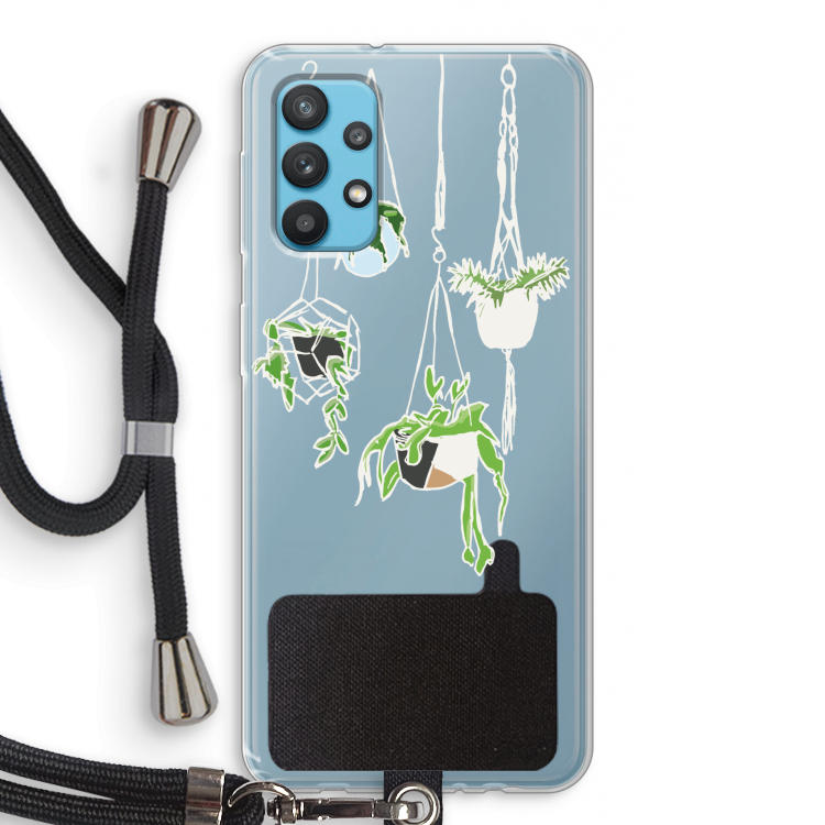 Hang In There: Samsung Galaxy A32 4G Transparant Hoesje met koord