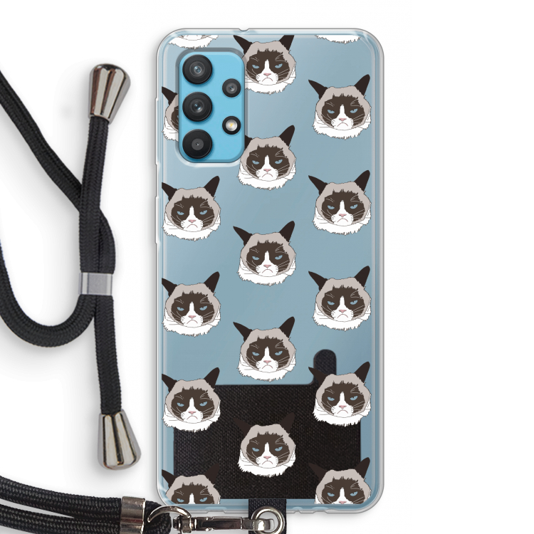 It's a Purrr Case: Samsung Galaxy A32 4G Transparant Hoesje met koord