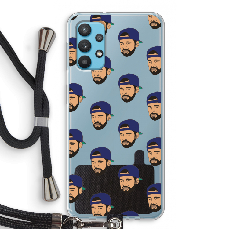 Drake Away: Samsung Galaxy A32 4G Transparant Hoesje met koord