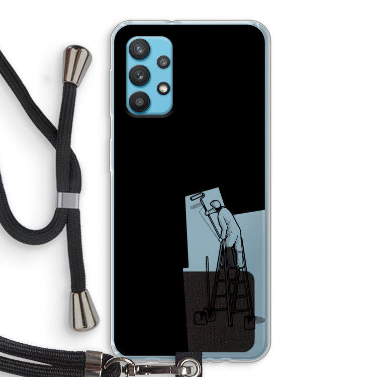 Musketon Painter: Samsung Galaxy A32 4G Transparant Hoesje met koord
