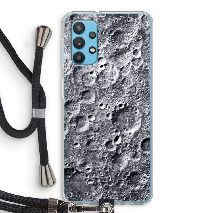 Maanlandschap: Samsung Galaxy A32 4G Transparant Hoesje met koord
