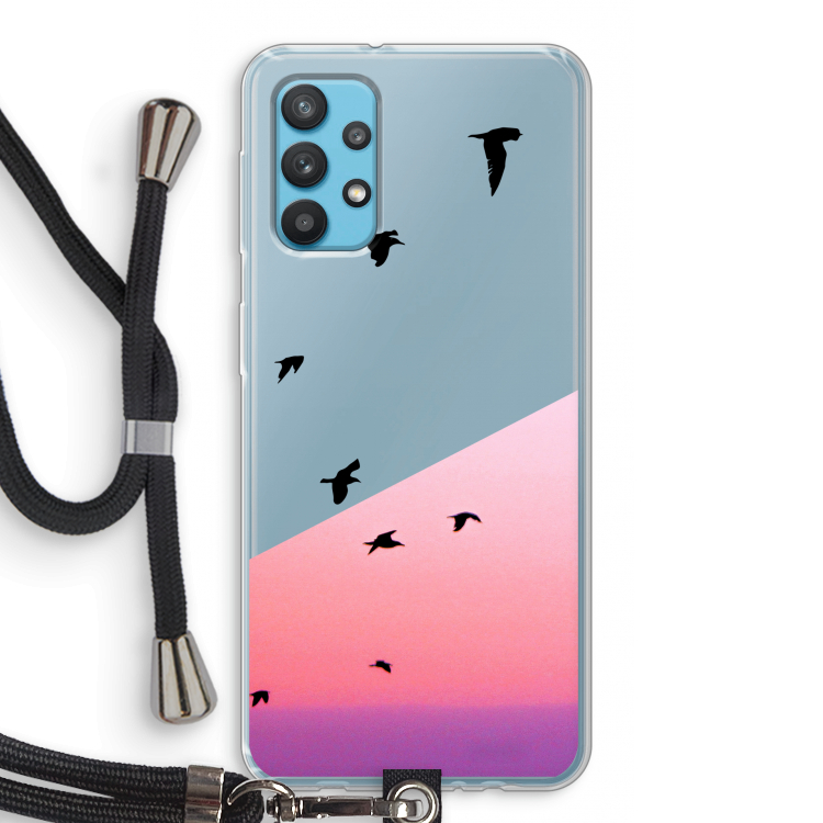 Fly away: Samsung Galaxy A32 4G Transparant Hoesje met koord