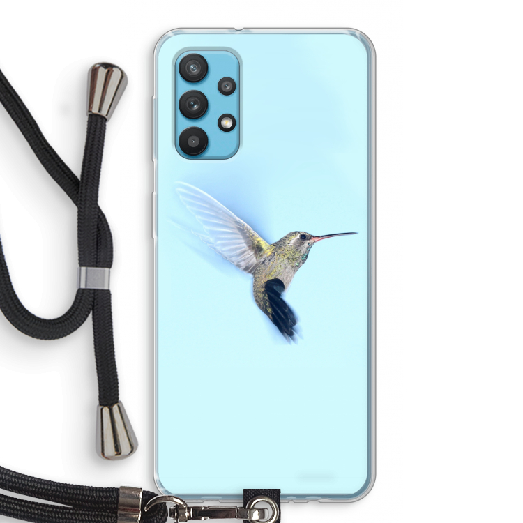 Kolibri: Samsung Galaxy A32 4G Transparant Hoesje met koord