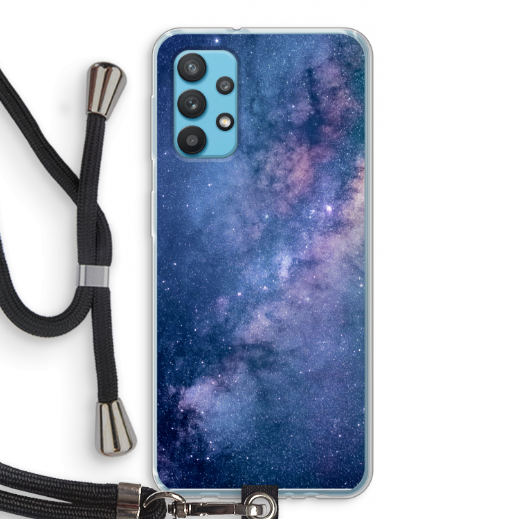 Nebula: Samsung Galaxy A32 4G Transparant Hoesje met koord