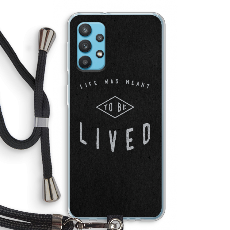 To be lived: Samsung Galaxy A32 4G Transparant Hoesje met koord