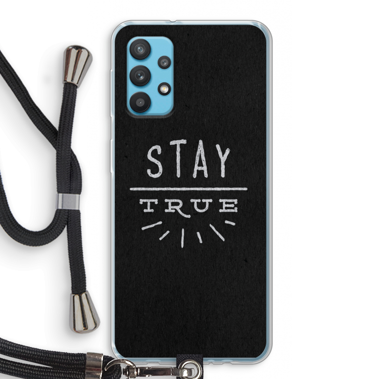 Stay true: Samsung Galaxy A32 4G Transparant Hoesje met koord