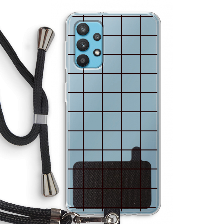 Rooster: Samsung Galaxy A32 4G Transparant Hoesje met koord
