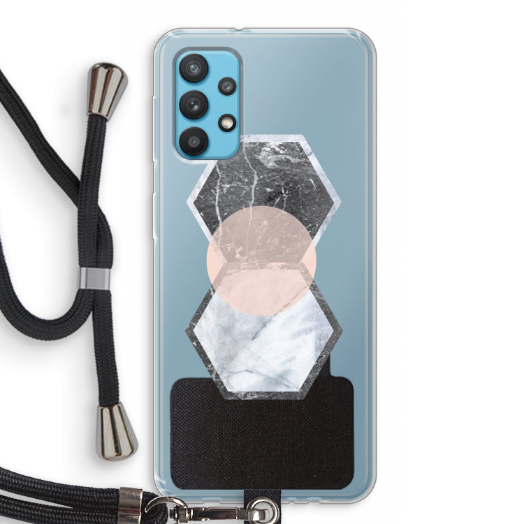 Creatieve toets: Samsung Galaxy A32 4G Transparant Hoesje met koord