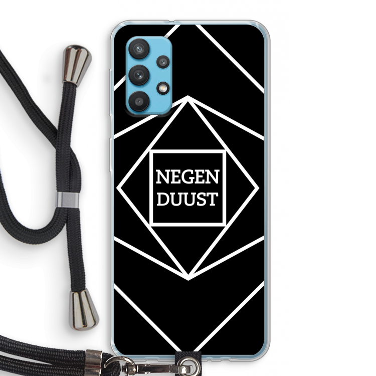 Negenduust geometrisch: Samsung Galaxy A32 4G Transparant Hoesje met koord