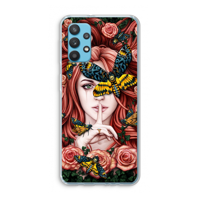 Lady Moth: Samsung Galaxy A32 4G Transparant Hoesje