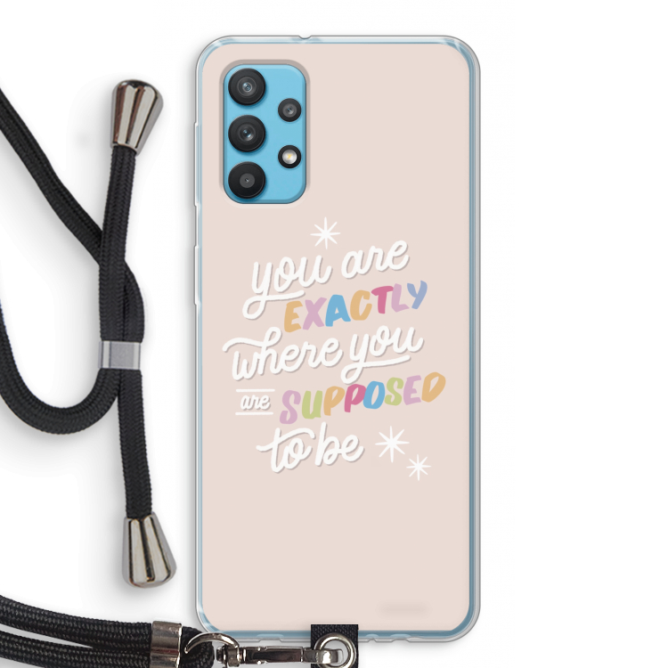Right Place: Samsung Galaxy A32 4G Transparant Hoesje met koord