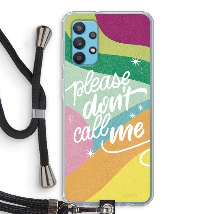 Don't call: Samsung Galaxy A32 4G Transparant Hoesje met koord