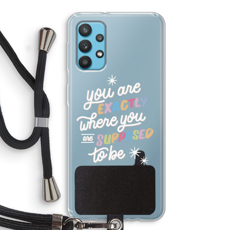 Right Place: Samsung Galaxy A32 4G Transparant Hoesje met koord