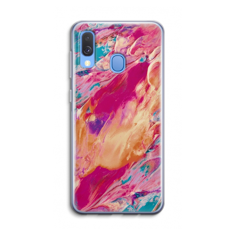 Pastel Echoes: Samsung Galaxy A40 Transparant Hoesje