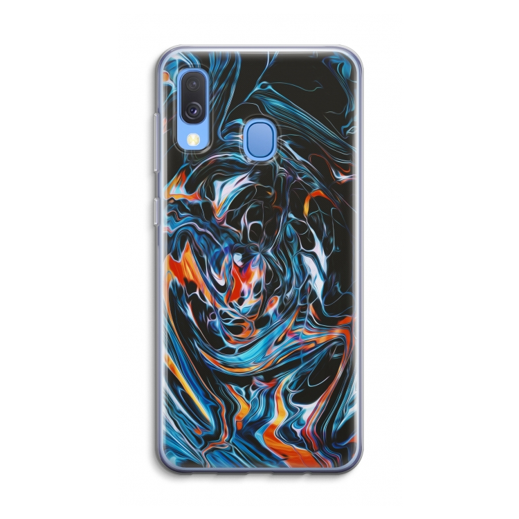 Black Unicorn: Samsung Galaxy A40 Transparant Hoesje