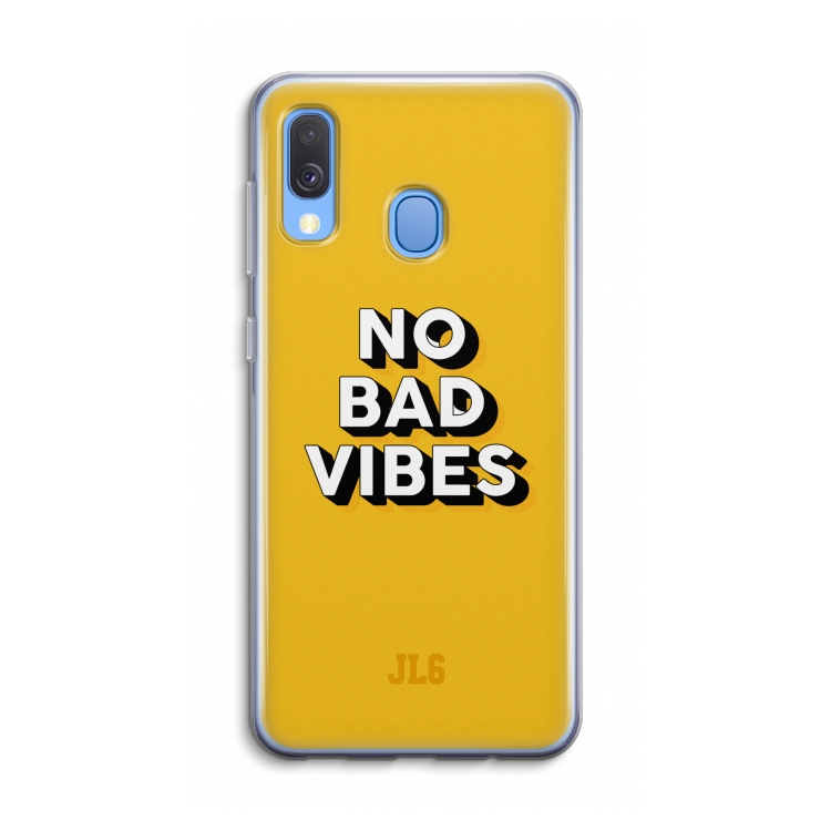 No Bad Vibes: Samsung Galaxy A40 Transparant Hoesje
