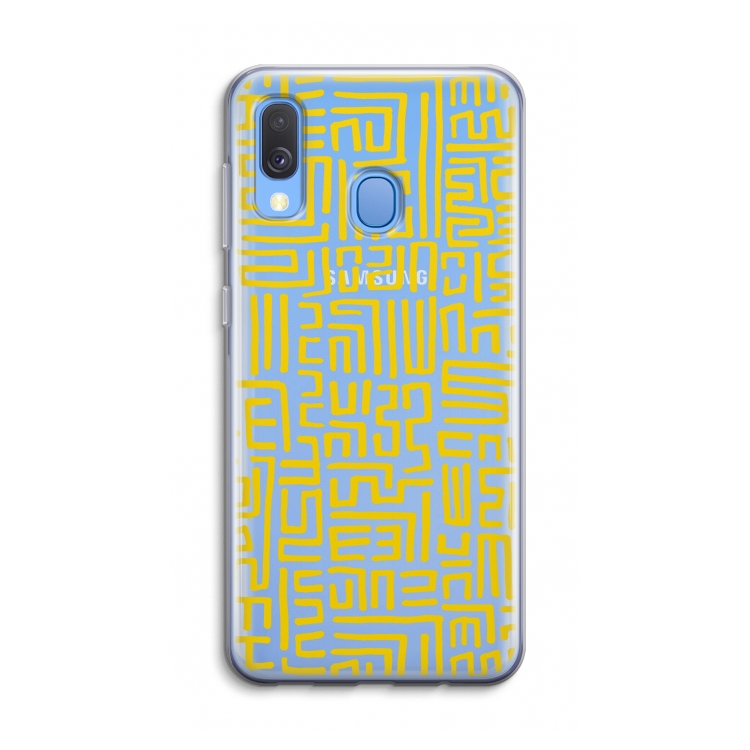 Majorelle Blue Print: Samsung Galaxy A40 Transparant Hoesje