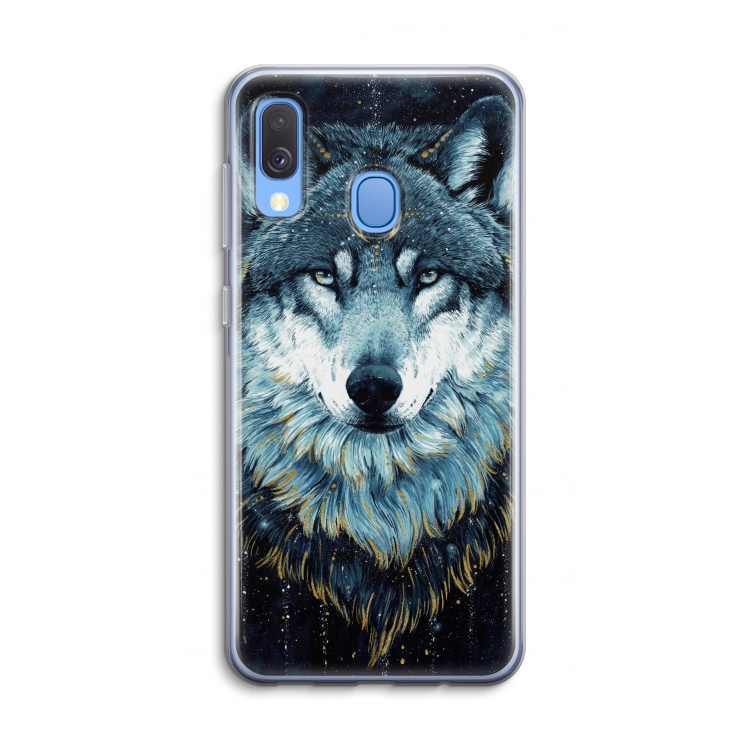 Darkness Wolf: Samsung Galaxy A40 Transparant Hoesje