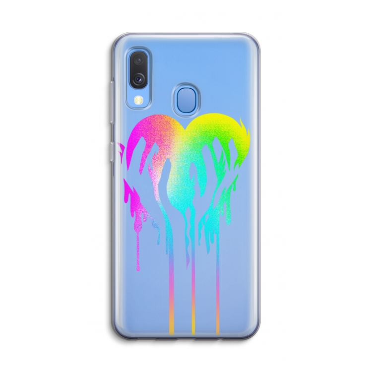 Hold My Heart: Samsung Galaxy A40 Transparant Hoesje
