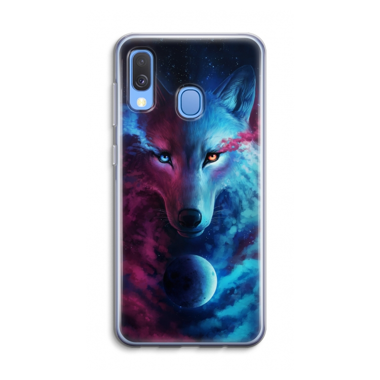 Where Light And Dark Meet: Samsung Galaxy A40 Transparant Hoesje