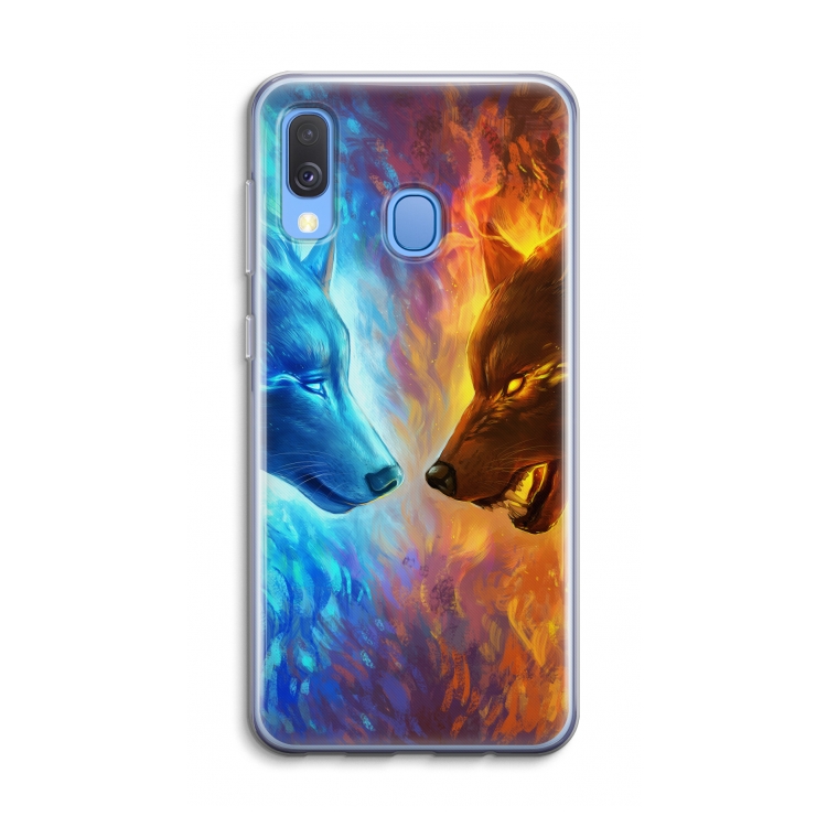 Fire & Ice: Samsung Galaxy A40 Transparant Hoesje