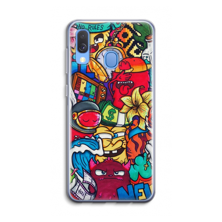 No Rules: Samsung Galaxy A40 Transparant Hoesje