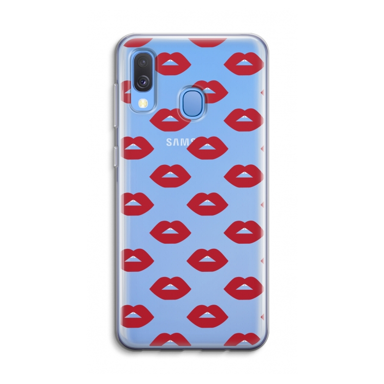 Lips: Samsung Galaxy A40 Transparant Hoesje