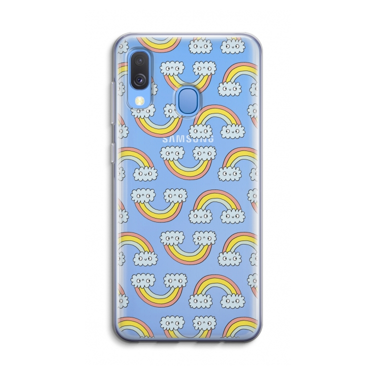 Regenboog: Samsung Galaxy A40 Transparant Hoesje