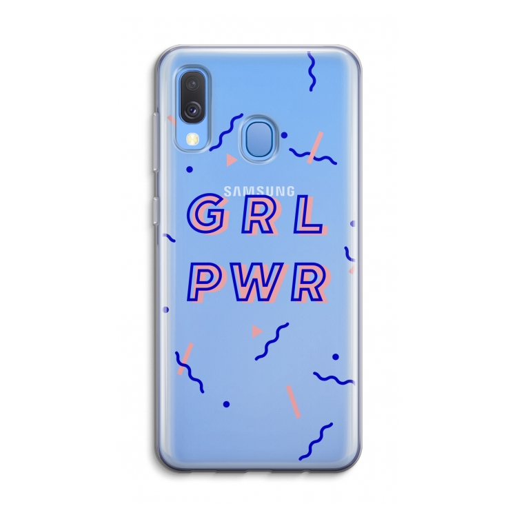 GRL PWR: Samsung Galaxy A40 Transparant Hoesje
