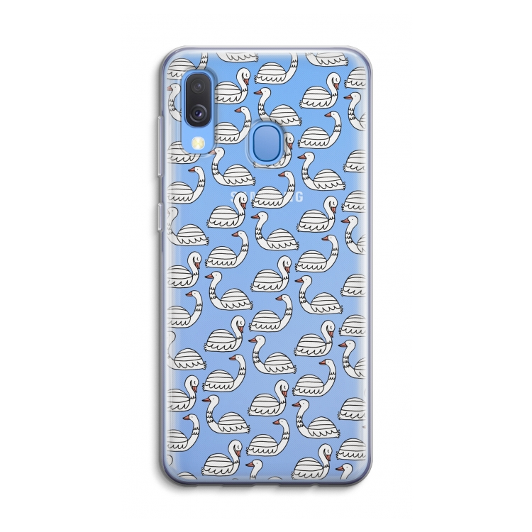 Zwanen: Samsung Galaxy A40 Transparant Hoesje