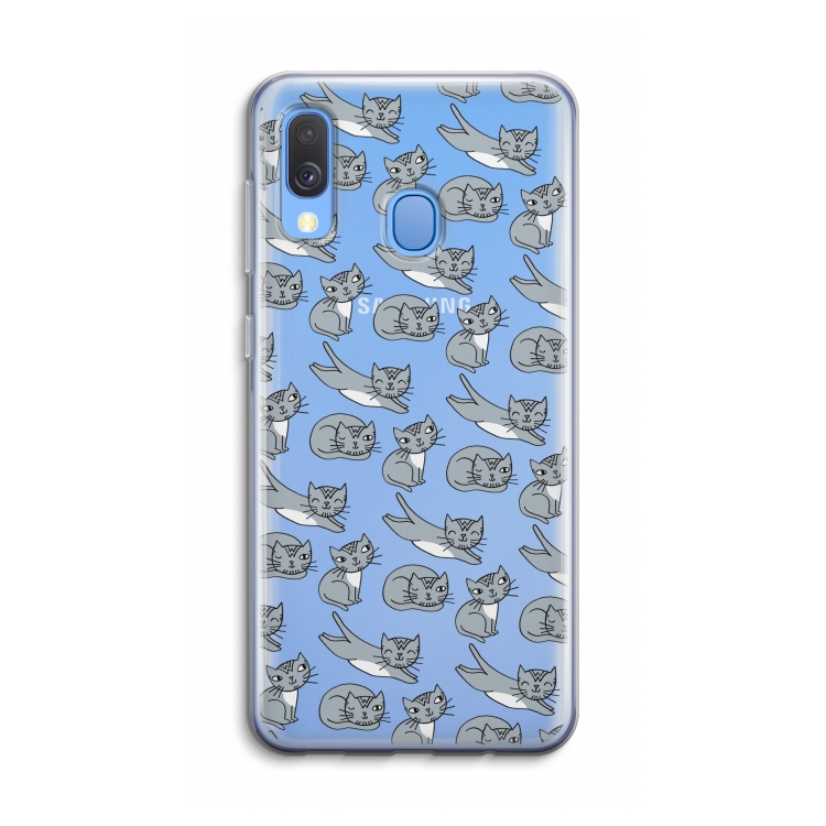 Poezen: Samsung Galaxy A40 Transparant Hoesje